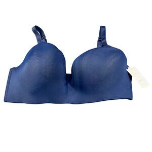 Auden Women's Size 36DD Nursing Bra Lightly Lined Wireless 2 Way Straps Blue New